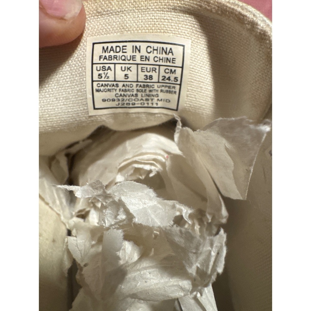 Polo Ralph Lauren Women Canvas Plaid High Top Sneakers Shoes Size 5.5 - Picture 5 of 7